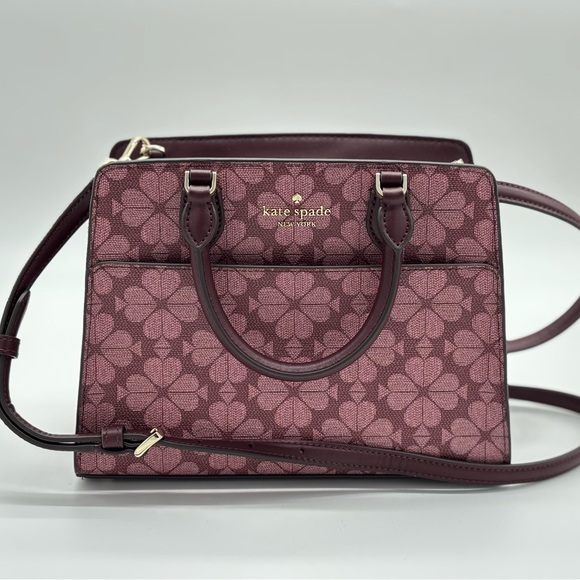 Kate Spade Signature Small Satchel in Grenache Multi - Picture 1 of 8